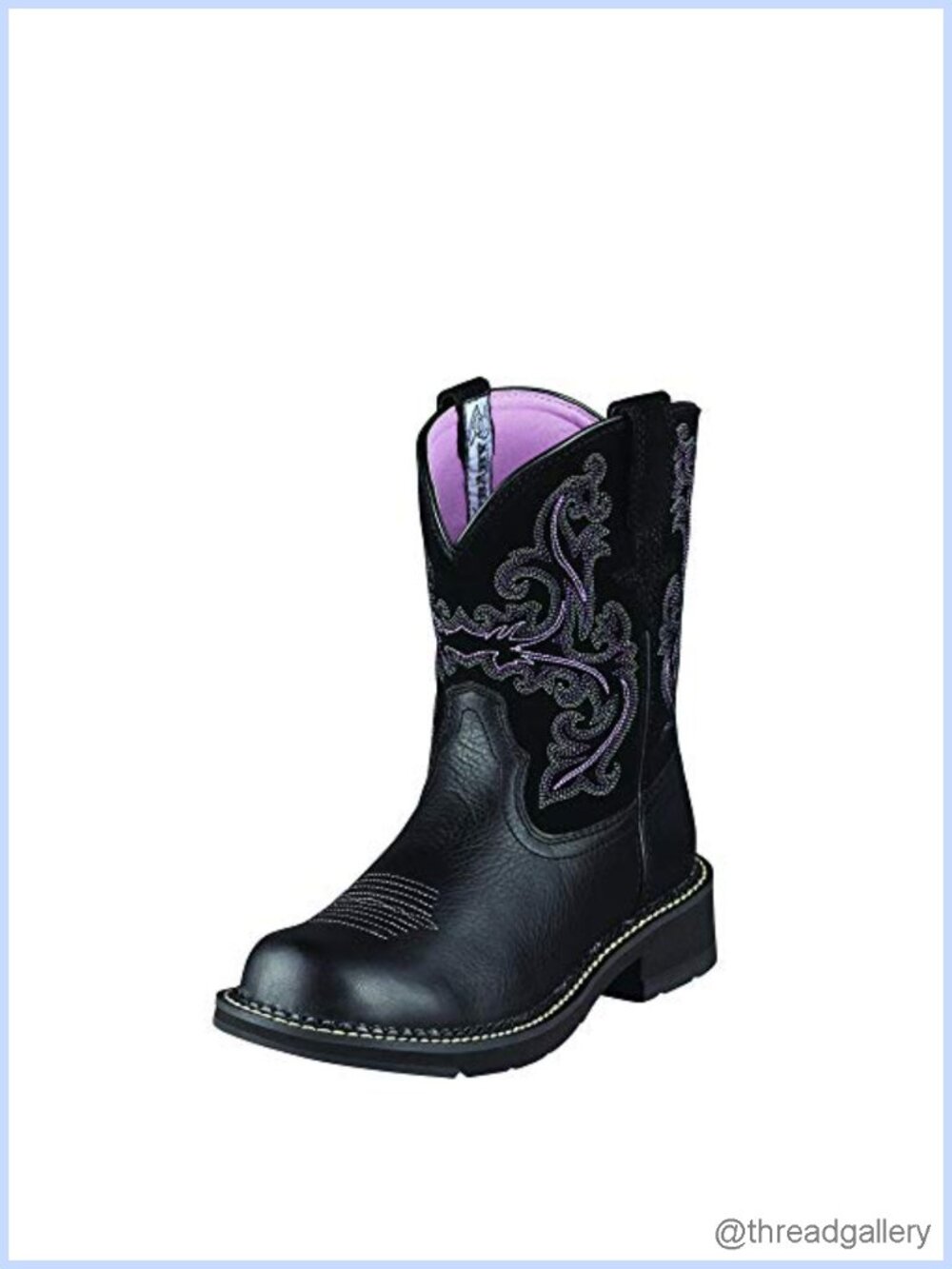 Ariat Fatbaby II Suede Leather Western Boot 8" Shaft Slip-On Work Boot